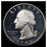 1988-s Proof Washington Quarter 25c GEM++ Proof De
