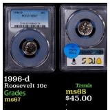 PCGS 1996-d Roosevelt Dime 10c ms67 PCGS