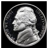 1990-s Proof Jefferson Nickel 5c Grades GEM++ Proo