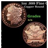 1oz .999 Fine Copper Bullion Round - Morgan Dollar