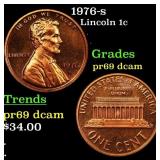 1976-s Proof Lincoln Cent 1c Grades GEM++ Proof De