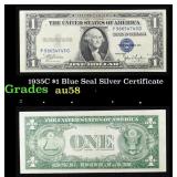 1935C $1 Blue Seal Silver Certificate Grades Choic
