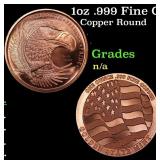 1oz .999 Fine Copper Bullion Round - Flying Eagle