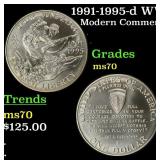 1991-1995-d WWII Modern Commem Dollar $1 ms70 SEGS