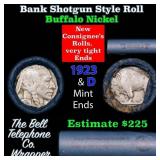 Buffalo Nickel Shotgun Roll in Old Bank Style 