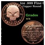 1oz .999 Fine Copper Bullion Round - Protect The 2