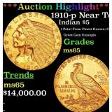 *Highlight* 1910-p Gold Indian Half Eagle Near Top
