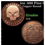 1oz .999 Fine Copper Bullion Round - Protect The 2