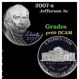 2007-s Proof Jefferson Nickel 5c Grades GEM++ Proo