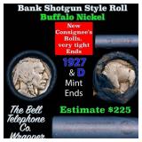 Buffalo Nickel Shotgun Roll in Old Bank Style 