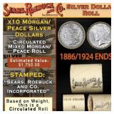 95- Circ SEARS Morgan/Peace Dollar $1 Roll Silver