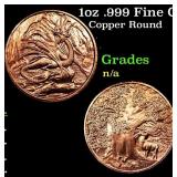 1oz .999 Fine Copper Bullion Round - The Dragon Ni