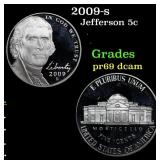 2009-s Proof Jefferson Nickel 5c Grades GEM++ Proo