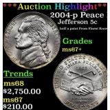 *Highlight* 2004-p Peace Medal Jefferson Nickel Ne