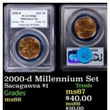 PCGS 2000-d Millennium Set Sacagawea $1 ms66 PCGS