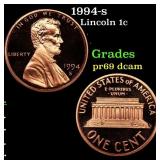 1994-s Proof Lincoln Cent 1c Grades GEM++ Proof De
