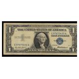 1957 $1 Blue Seal Silver Certificate Grades vf++