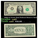 2006 $1 Green Seal Federal Reserve Note Grades Gem