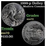 1999-p Dolley Madison Modern Commem Dollar $1 ms70