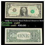 2006 $1 Green Seal Federal Reserve Note Grades Gem