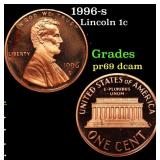 1996-s Proof Lincoln Cent 1c Grades GEM++ Proof De