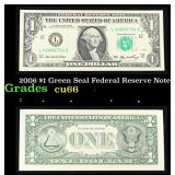 2006 $1 Green Seal Federal Reserve Note Grades Gem