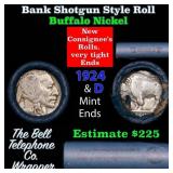 Buffalo Nickel Shotgun Roll in Old Bank Style 