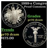 1989-s Congress Proof Modern Commem Dollar $1 pr70