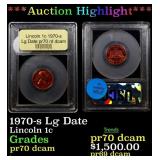 *Highlight* 1970-s Lg Date Proof Lincoln Cent 1c G