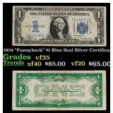 1934 $1 Blue Seal Silver Certificate Grades vf++