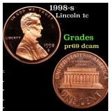 1998-s Proof Lincoln Cent 1c Grades GEM++ Proof De