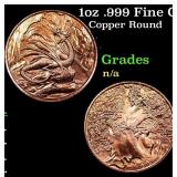 1oz .999 Fine Copper Bullion Round - Nordic Creatu