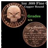 1oz .999 Fine Copper Bullion Round - Protect The 2