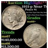 *Highlight* 1921-p Peace Dollar Near Top Pop! $1 m