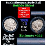 Buffalo Nickel Shotgun Roll in Old Bank Style 