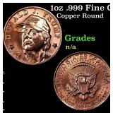 1oz .999 Fine Copper Bullion Round - Donald J. Tru