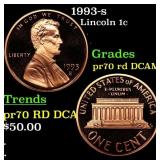 1993-s Proof Lincoln Cent 1c pr70 rd DCAM SEGS
