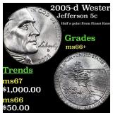 2005-d Western Waters Jefferson Nickel Westward Jo