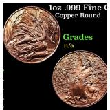 1oz .999 Fine Copper Bullion Round - Nordic Creatu