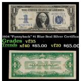 1934 $1 Blue Seal Silver Certificate Grades vf++