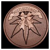 1oz .999 Fine Copper Bullion Round - Mistlestoned