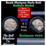 Buffalo Nickel Shotgun Roll in Old Bank Style 