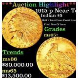 *Highlight* 1915-p Gold Indian Half Eagle Near Top