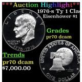 1976-s Ty 1 Clad Proof Eisenhower Dollar 1 pr70 dc