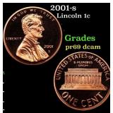 2001-s Proof Lincoln Cent 1c Grades GEM++ Proof De