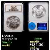 NGC 1883-o Morgan Dollar $1 ms64 NGC