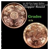 1oz .999 Fine Copper Bullion Round - Year of The D