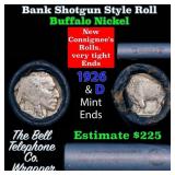 Buffalo Nickel Shotgun Roll in Old Bank Style 