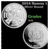 2024 Samoa 1 oz Silver Mr. Monopoly Coin