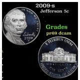 2009-s Proof Jefferson Nickel 5c Grades GEM++ Proo